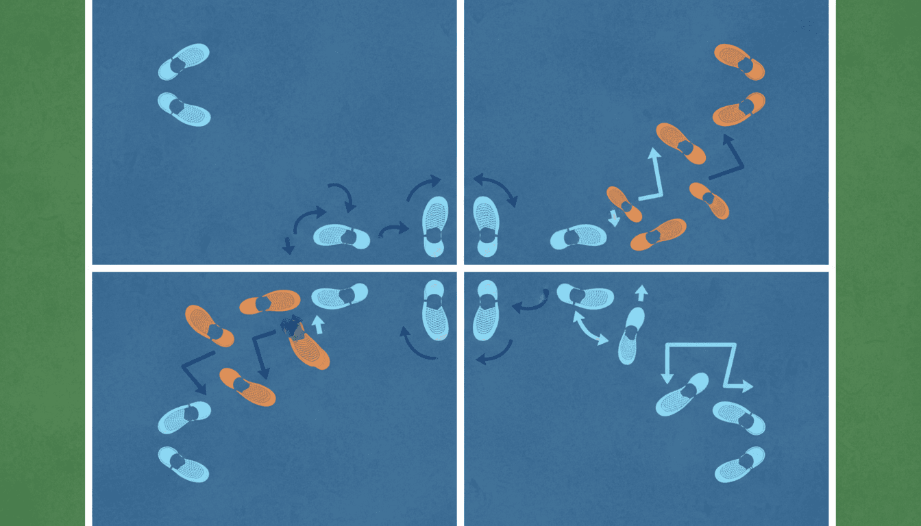 ピックルボールのフットワーク完全ガイド｜基本ステップ・ネットへの移動・キッチンライン際の動き方【2026年版】