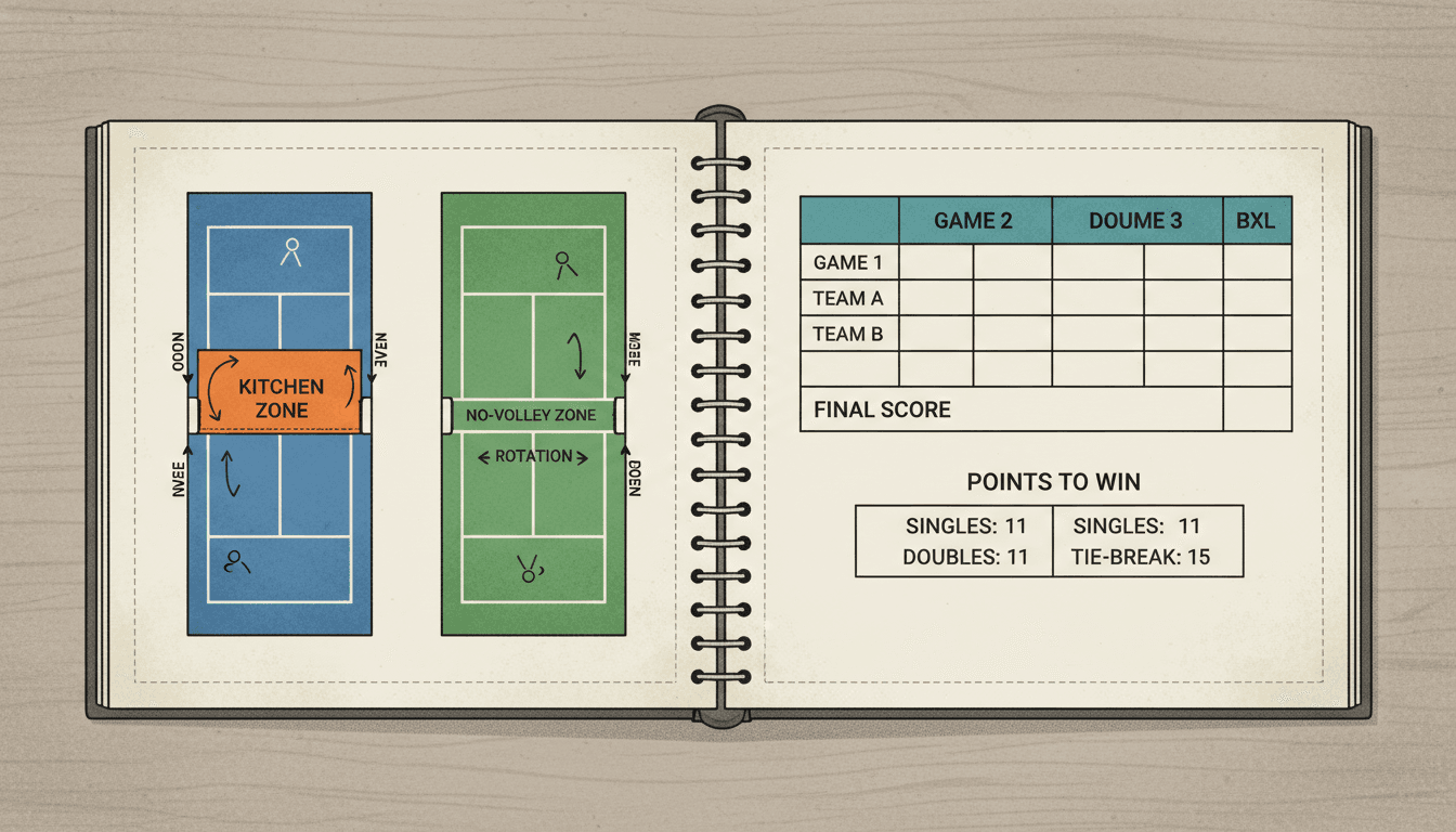 【2026年版】ピックルボールのルール完全ガイド｜サーブ・スコア・キッチン・ダブルスまで一挙解説