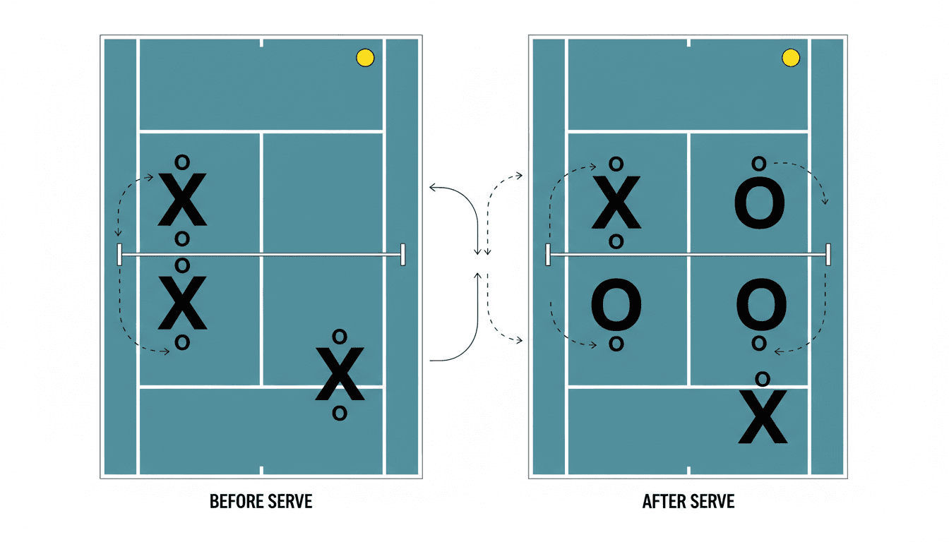 ピックルボールのスタッキング戦術完全ガイド｜フォアハンド側を確保して試合を有利に進める方法【2026年版】